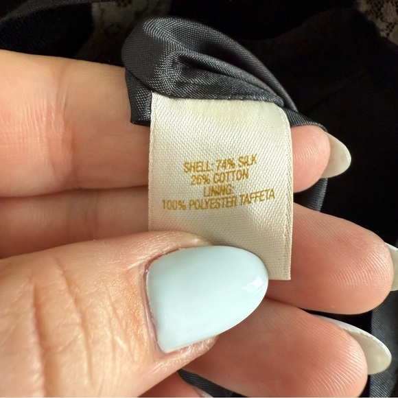 Kate Spade black silk taffeta dress with ruffle collar - Small - Picture 8 of 8